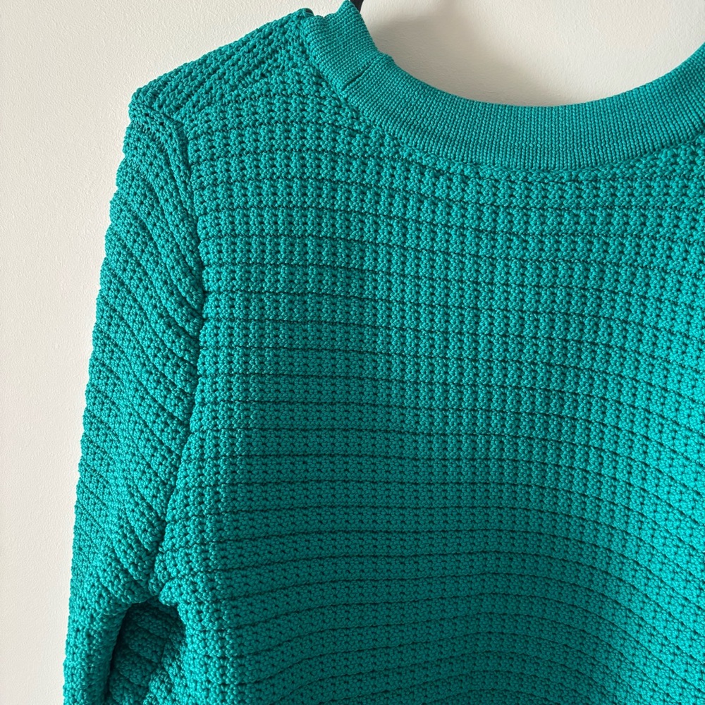 Talbots Lapis Kate Cardigan Textruded Knit Cardigan Jacket Petite Large - Picture 9 of 12